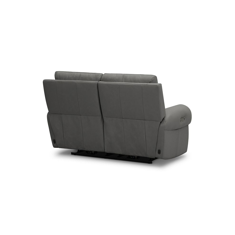 Ezra 2 Seater Electric Recliner in Elephant Grey Leather 9