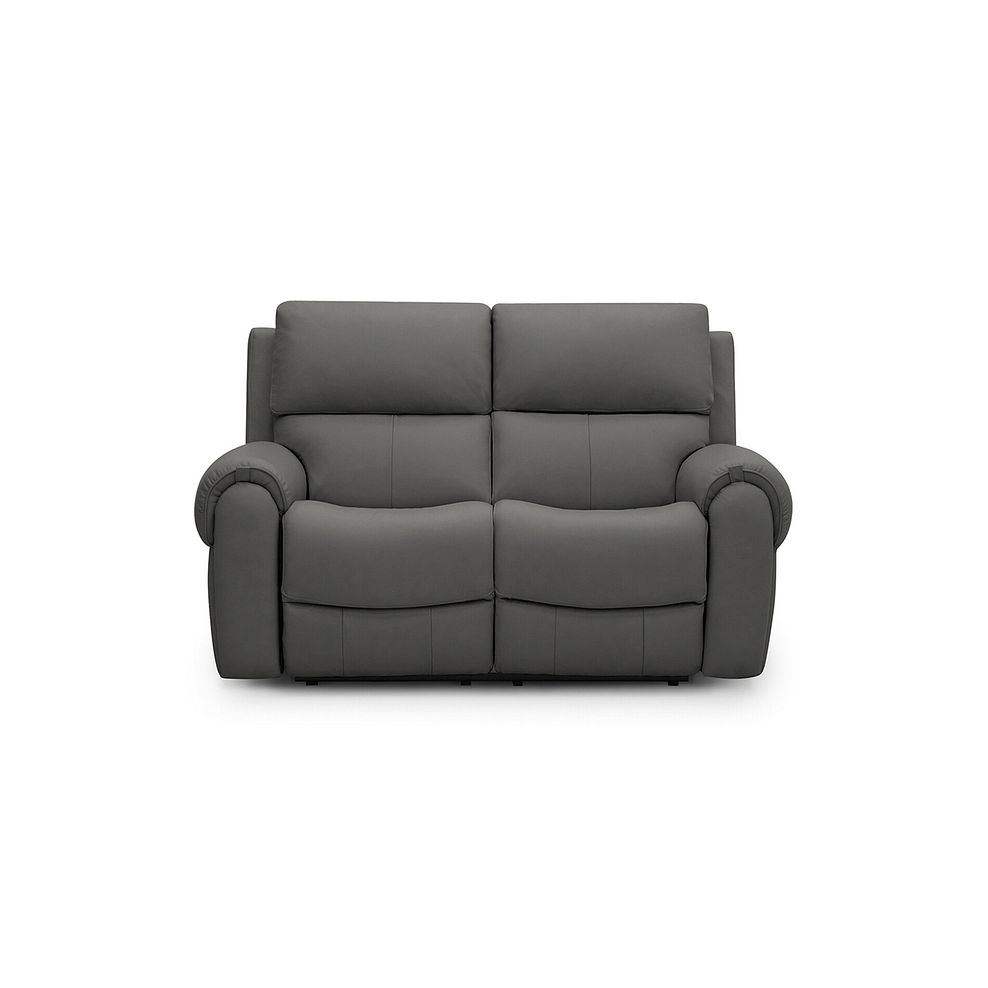 Ezra 2 Seater Electric Recliner in Elephant Grey Leather 5
