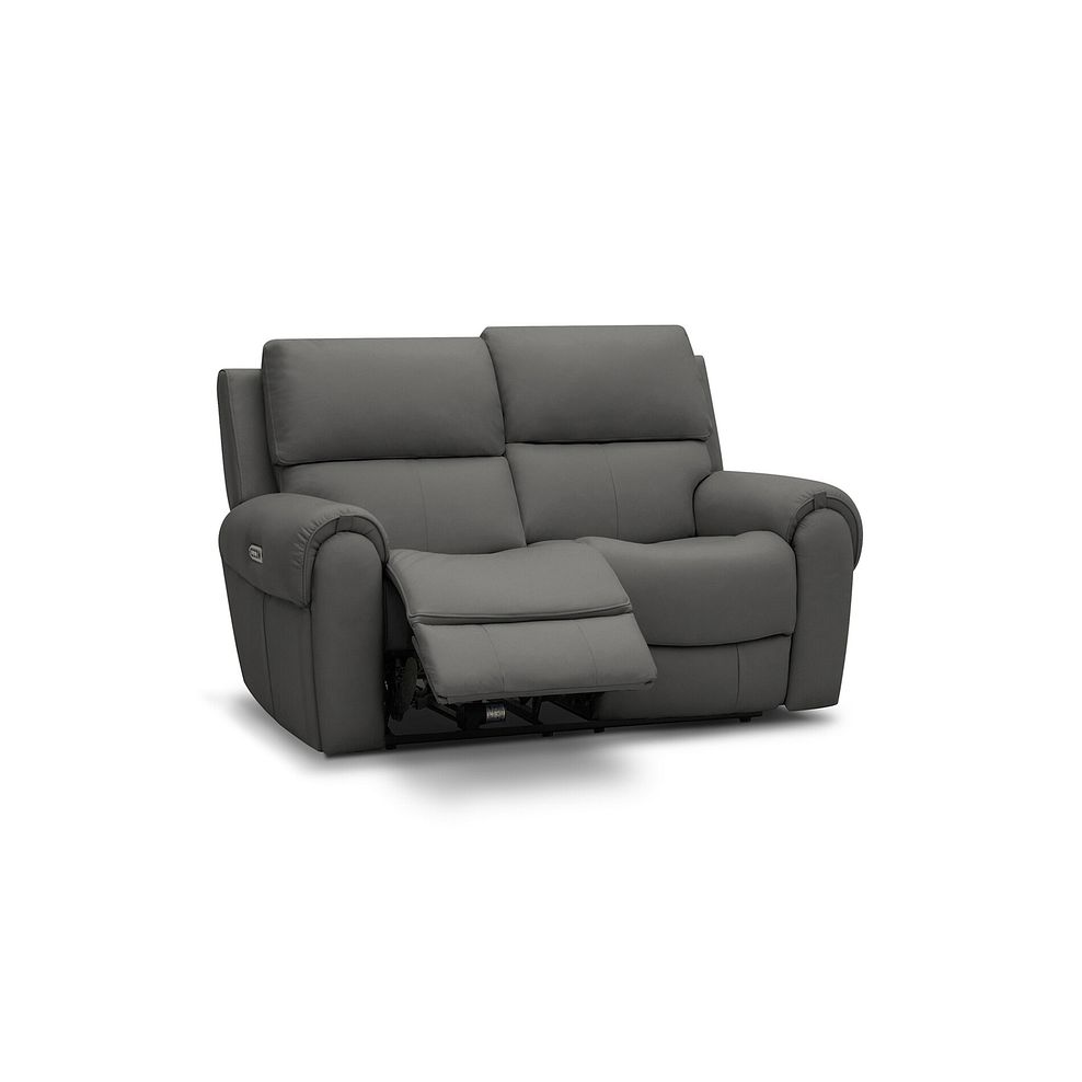 Ezra 2 Seater Electric Recliner in Elephant Grey Leather 2