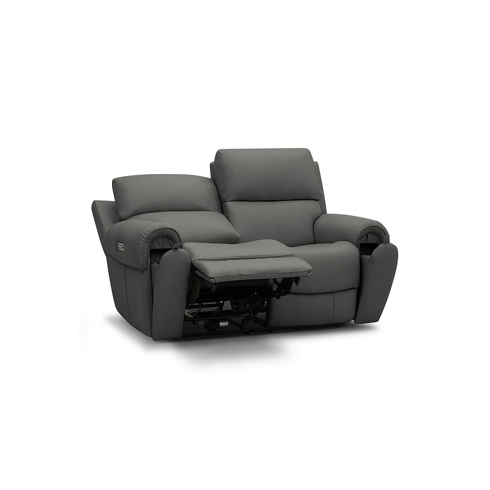 Ezra 2 Seater Electric Recliner in Elephant Grey Leather 3