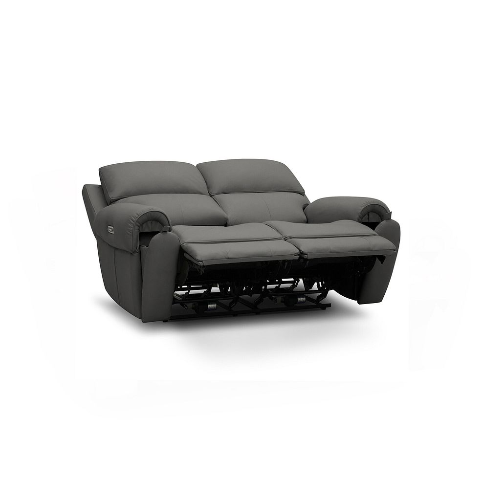 Ezra 2 Seater Electric Recliner in Elephant Grey Leather 4