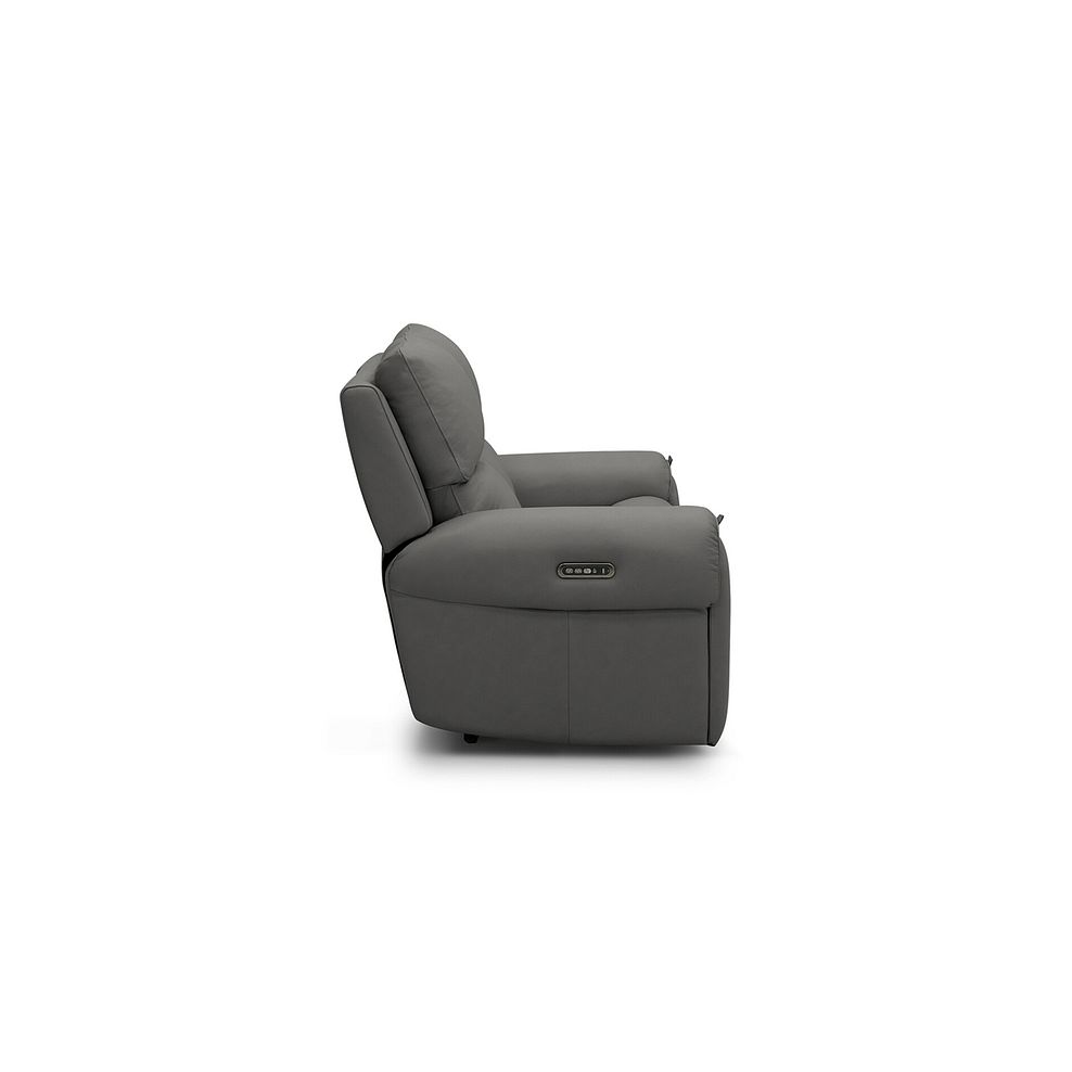 Ezra 2 Seater Electric Recliner in Elephant Grey Leather 6