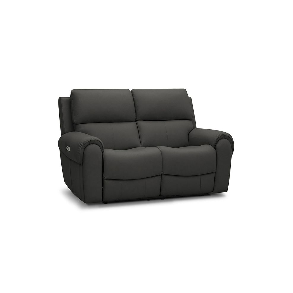 Ezra 2 Seater Electric Recliner in Storm Leather 1