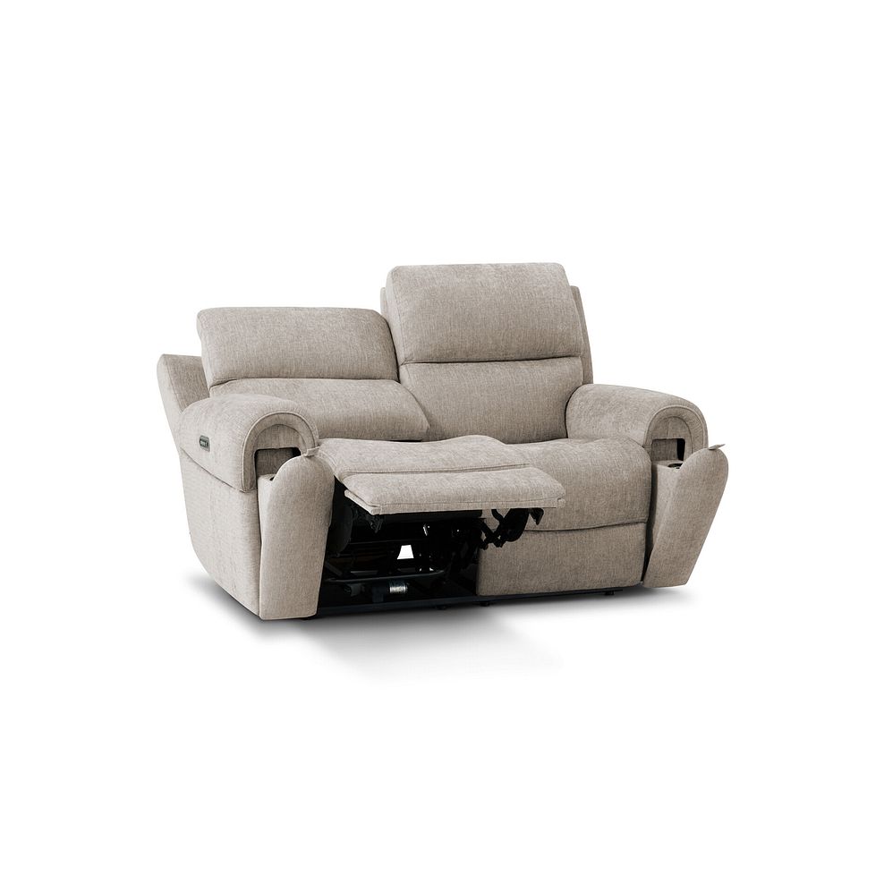 Ezra 2 Seater Electric Recliner with Power Headrest & Lumbar Support in Darwin Mink Fabric 4