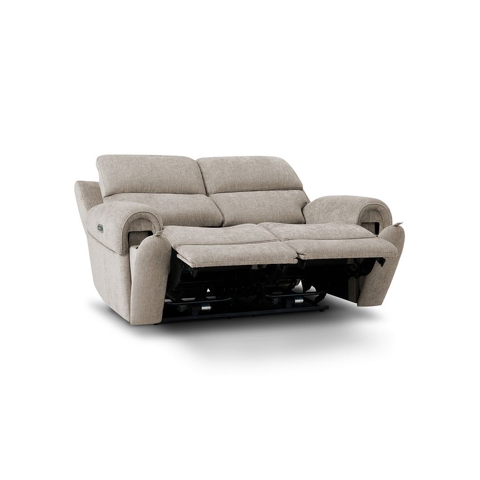 Ezra 2 Seater Electric Recliner with Power Headrest & Lumbar Support in Darwin Mink Fabric 5