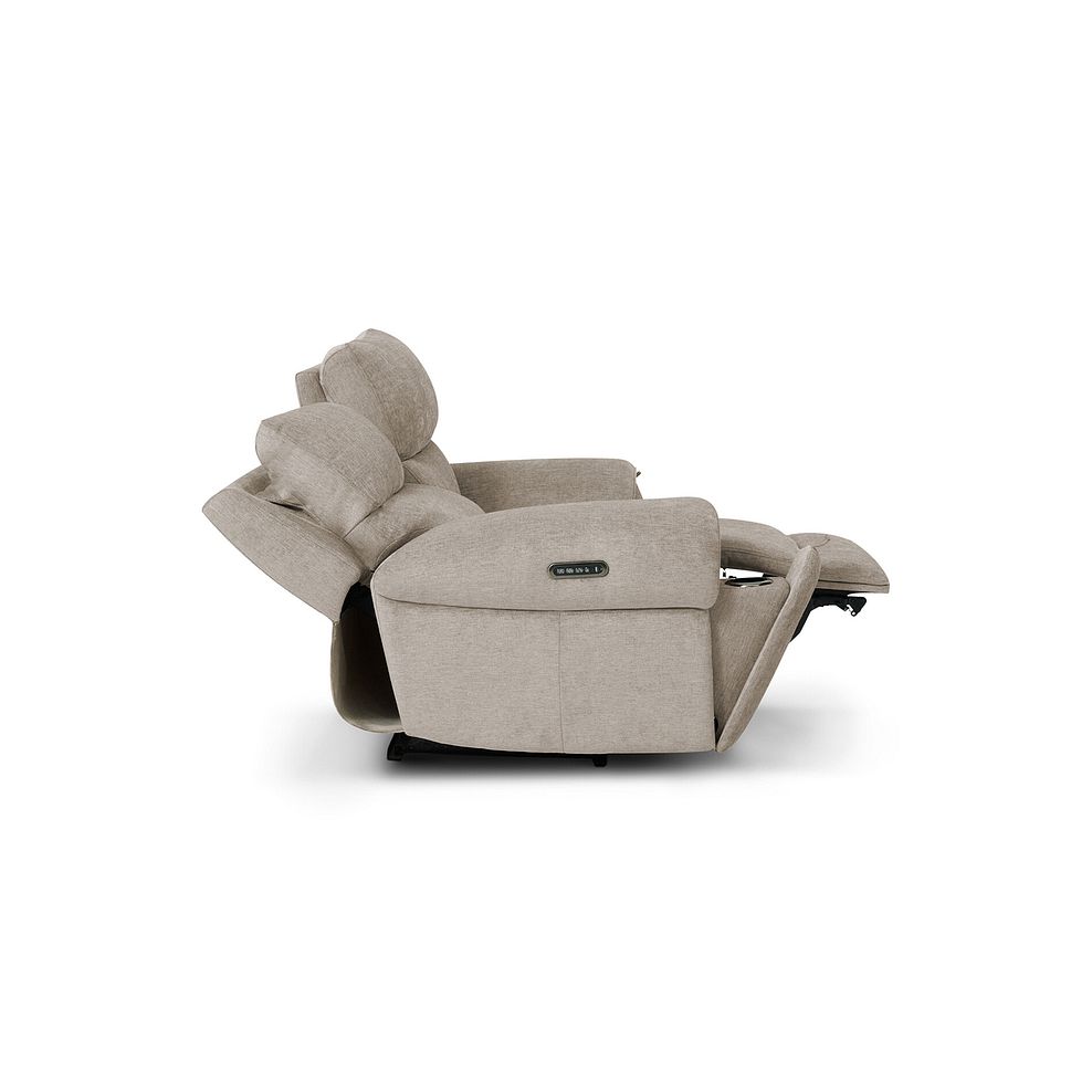Ezra 2 Seater Electric Recliner with Power Headrest & Lumbar Support in Darwin Mink Fabric 8