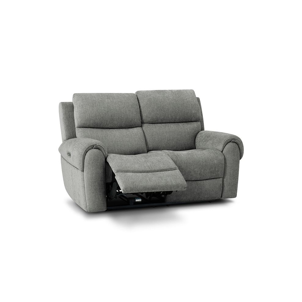 Ezra 2 Seater Electric Recliner with Power Headrest & Lumbar Support in Darwin Mushroom Fabric 2