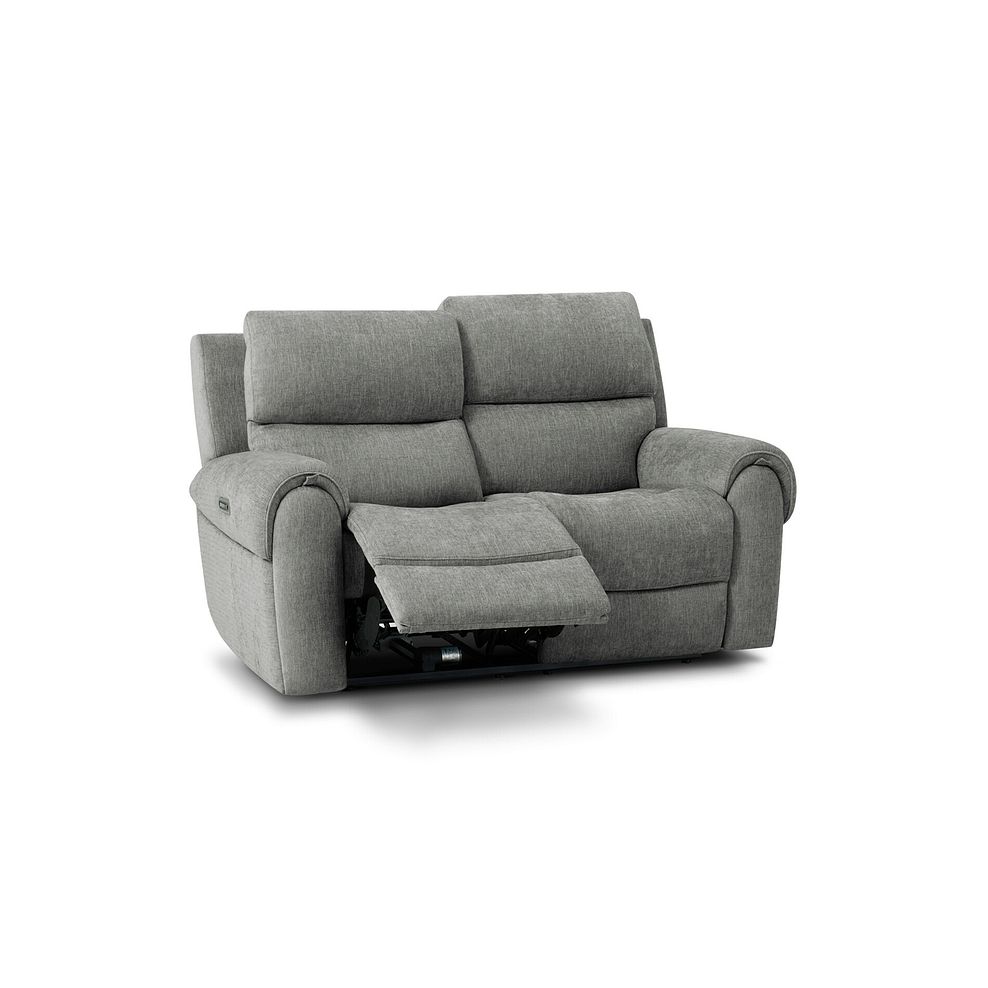 Ezra 2 Seater Electric Recliner with Power Headrest & Lumbar Support in Darwin Mushroom Fabric 3