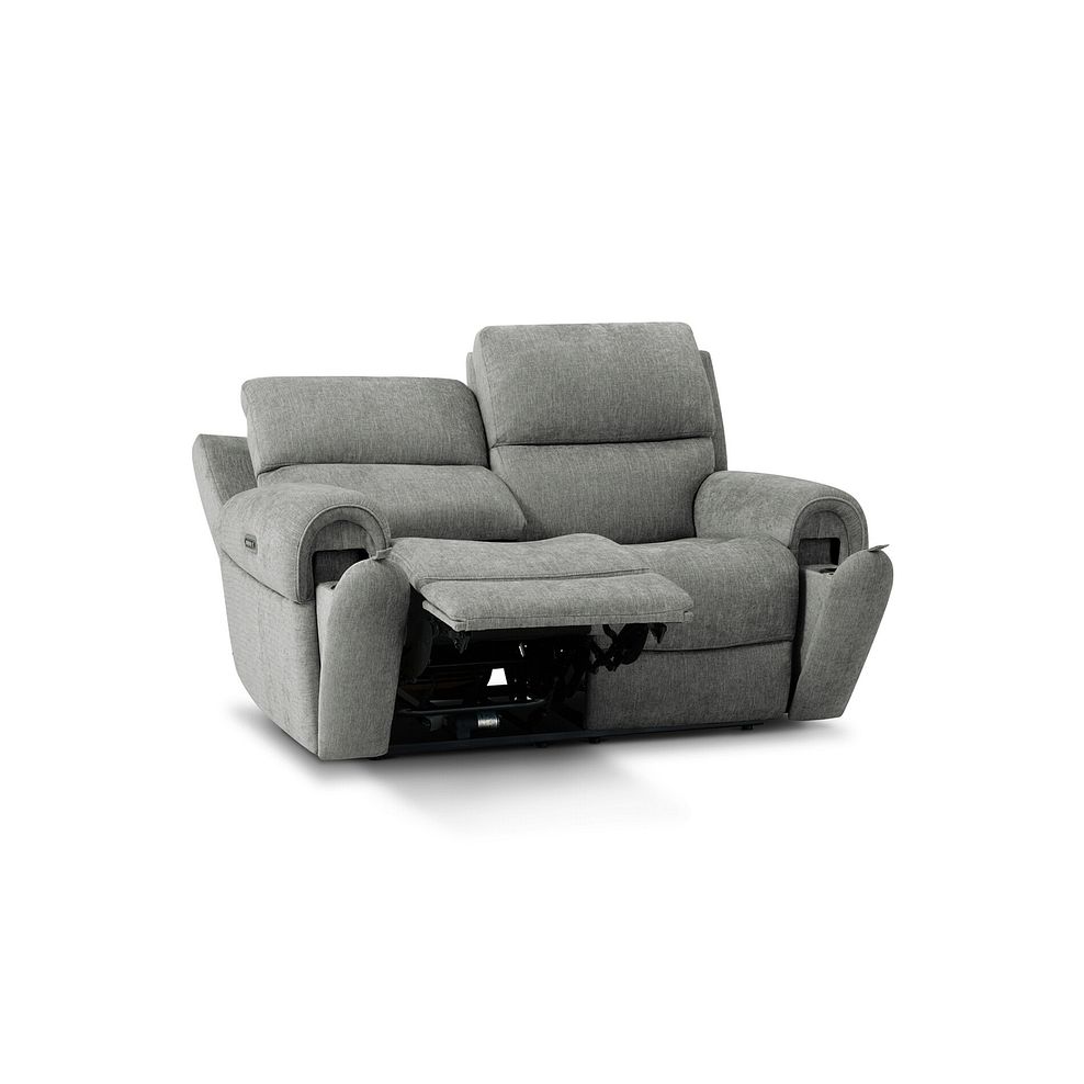 Ezra 2 Seater Electric Recliner with Power Headrest & Lumbar Support in Darwin Mushroom Fabric 4