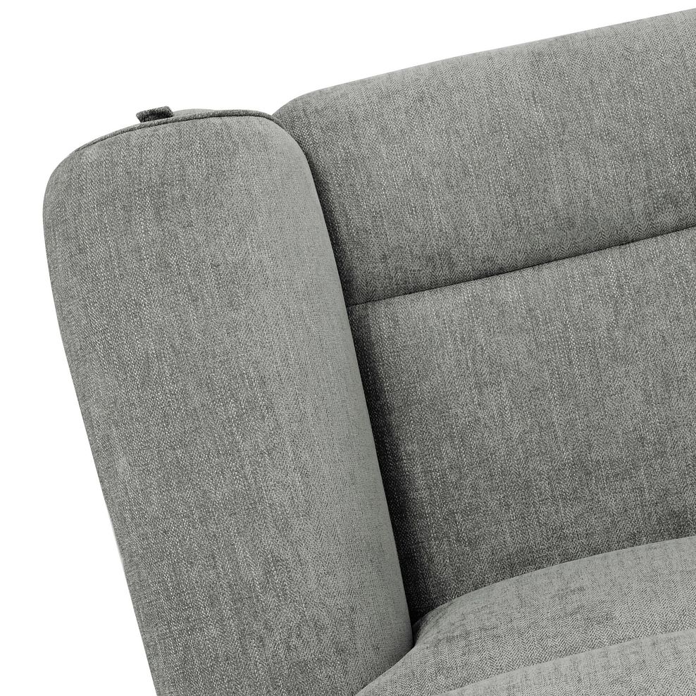 Ezra 2 Seater Electric Recliner with Power Headrest & Lumbar Support in Darwin Mushroom Fabric 13