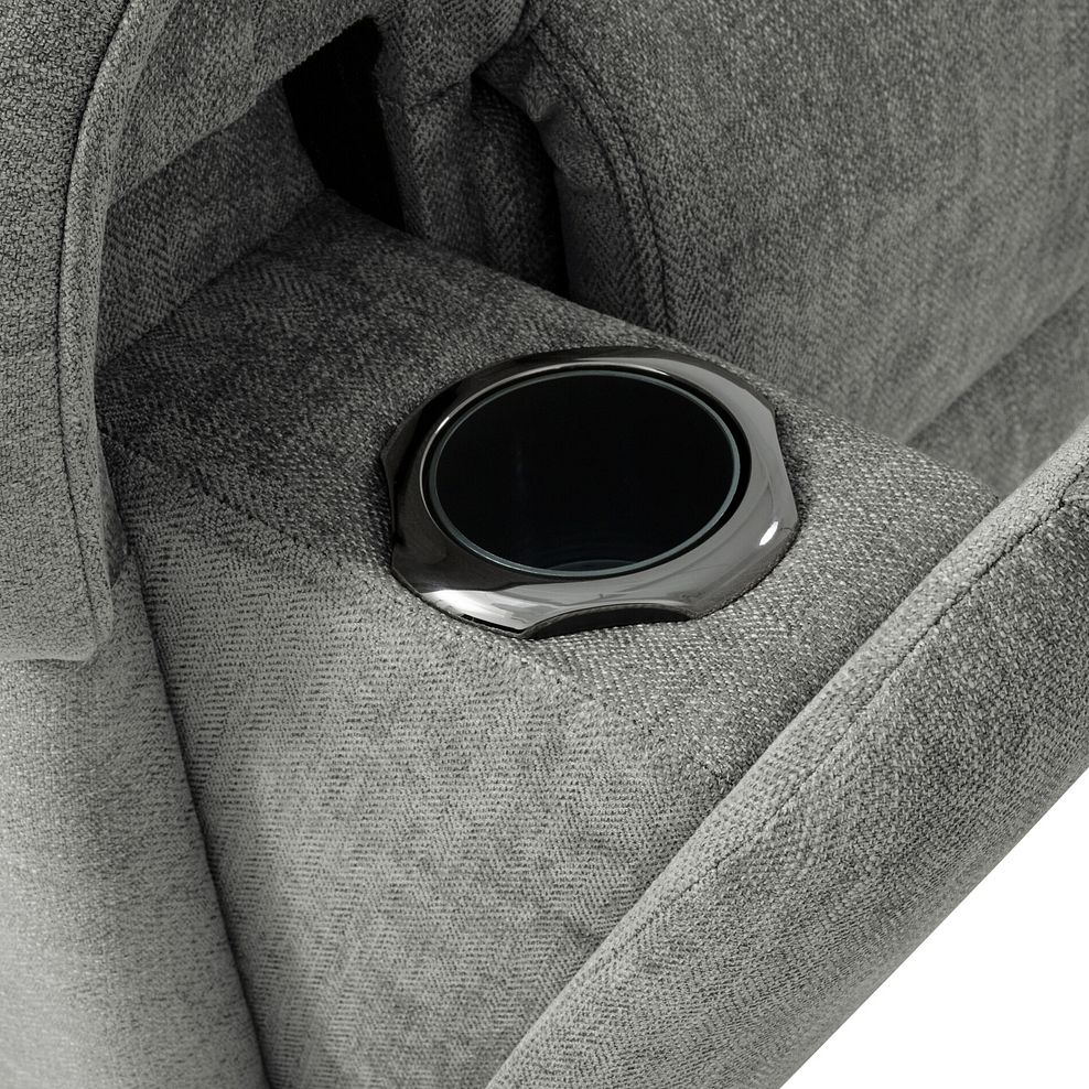 Ezra 2 Seater Electric Recliner with Power Headrest & Lumbar Support in Darwin Mushroom Fabric 17