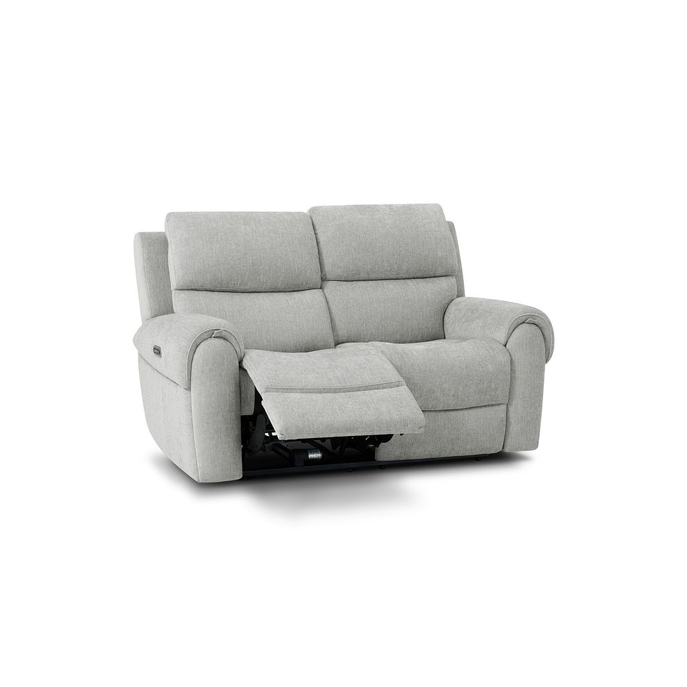 Ezra 2 Seater Electric Recliner with Power Headrest & Lumbar Support in Darwin Silver Fabric 2