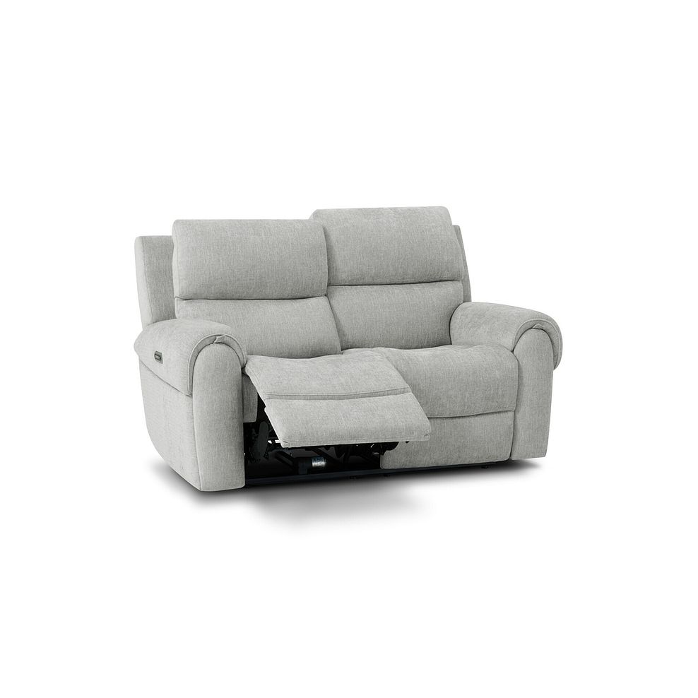 Ezra 2 Seater Electric Recliner with Power Headrest & Lumbar Support in Darwin Silver Fabric 3