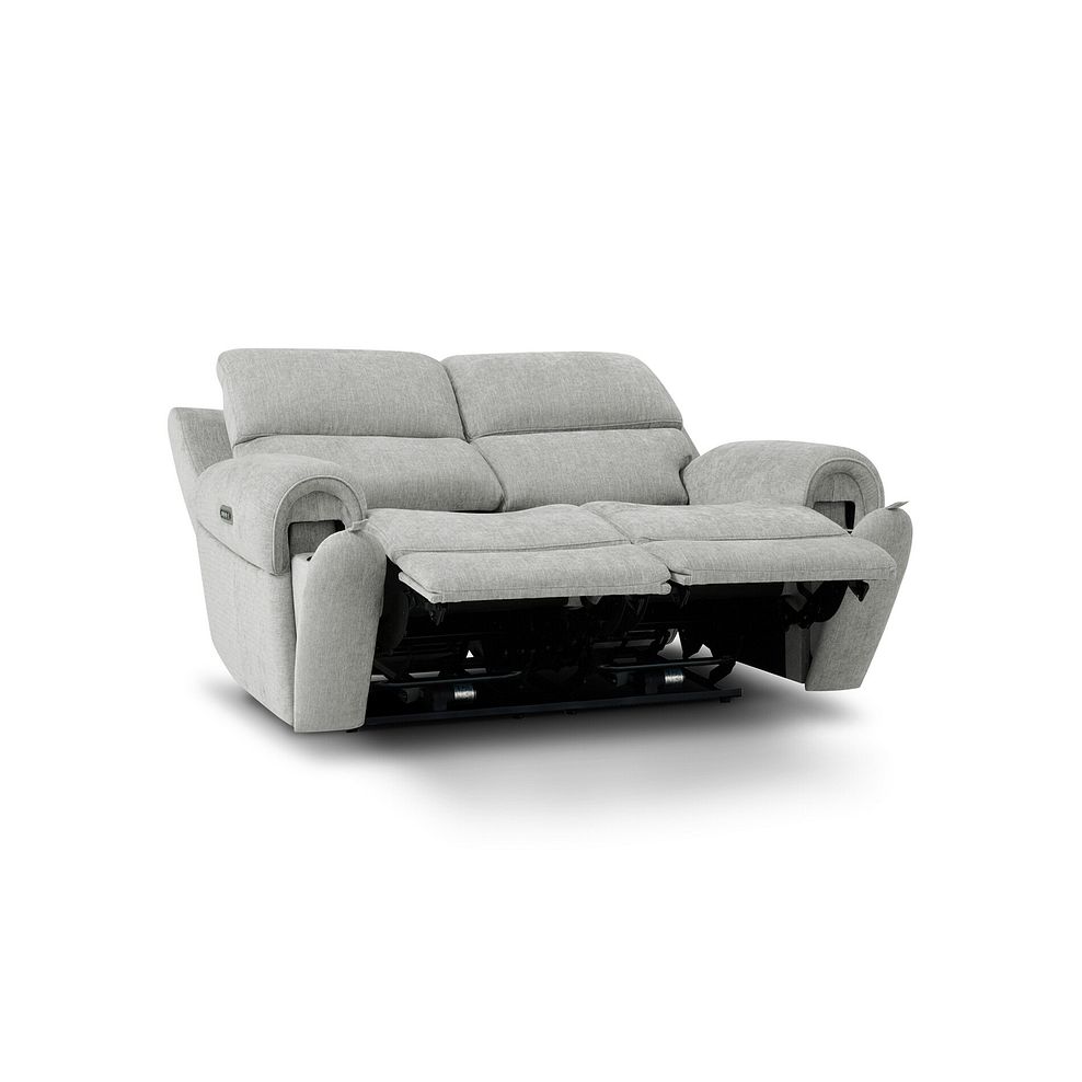 Ezra 2 Seater Electric Recliner with Power Headrest & Lumbar Support in Darwin Silver Fabric 5