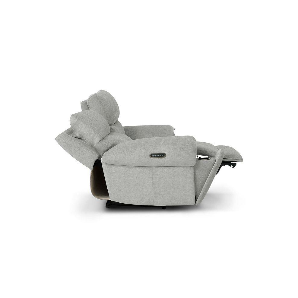 Ezra 2 Seater Electric Recliner with Power Headrest & Lumbar Support in Darwin Silver Fabric 7