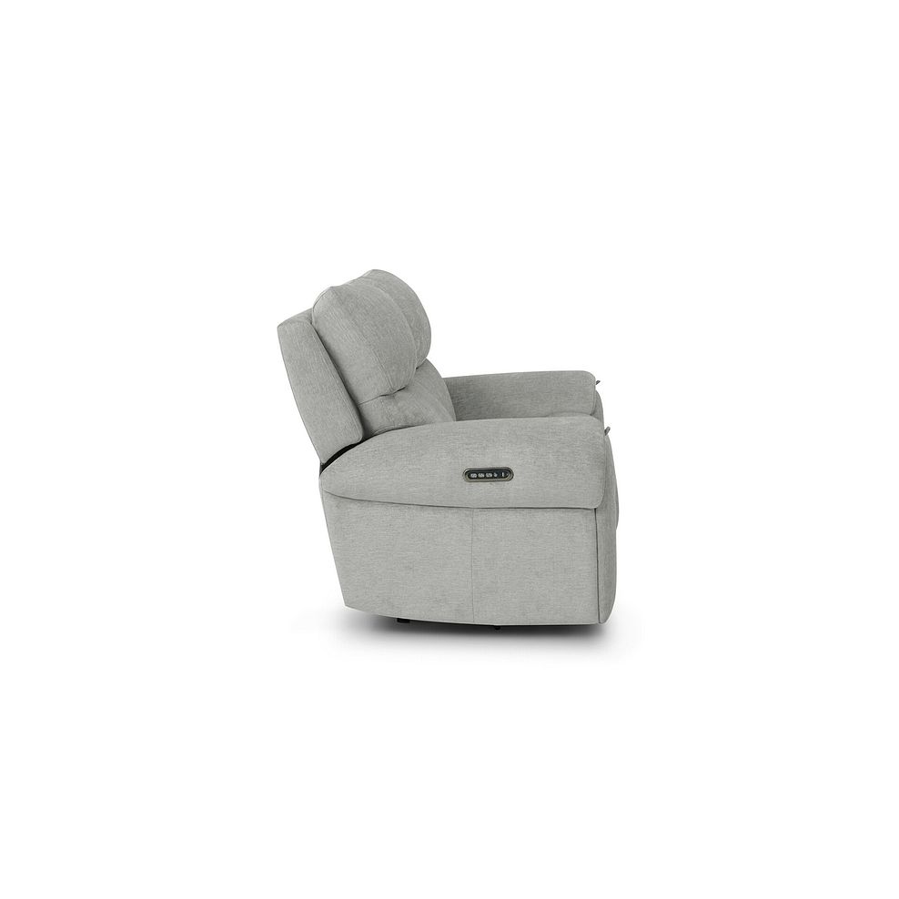 Ezra 2 Seater Electric Recliner with Power Headrest & Lumbar Support in Darwin Silver Fabric 8