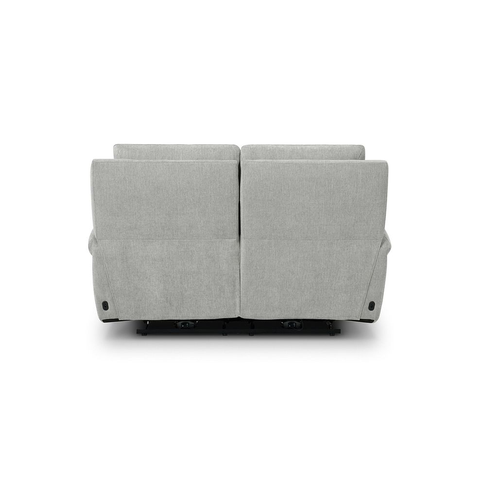 Ezra 2 Seater Electric Recliner with Power Headrest & Lumbar Support in Darwin Silver Fabric 10