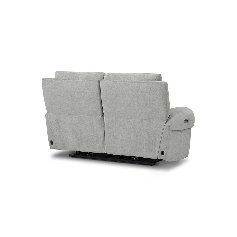 Ezra 2 Seater Electric Recliner with Power Headrest & Lumbar Support in Darwin Silver Fabric 9
