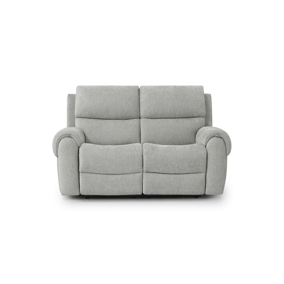 Ezra 2 Seater Electric Recliner with Power Headrest & Lumbar Support in Darwin Silver Fabric 6