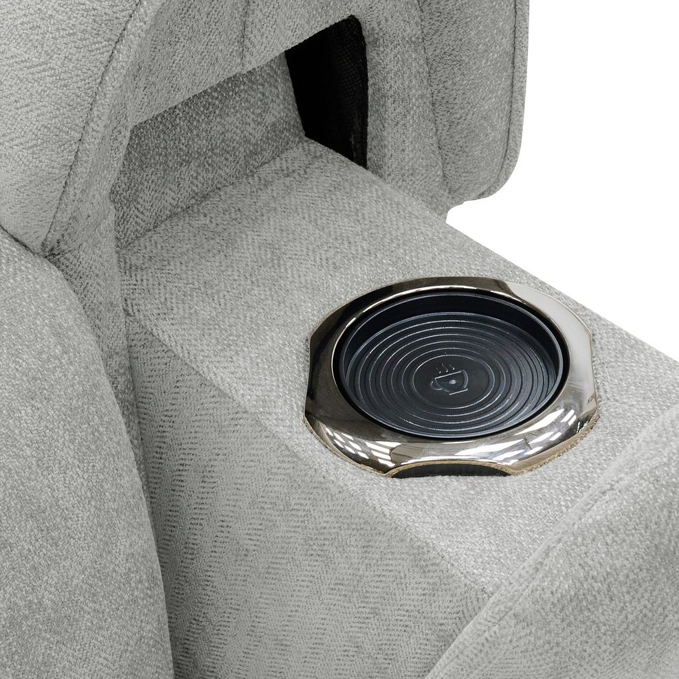 Ezra 2 Seater Electric Recliner with Power Headrest & Lumbar Support in Darwin Silver Fabric 11