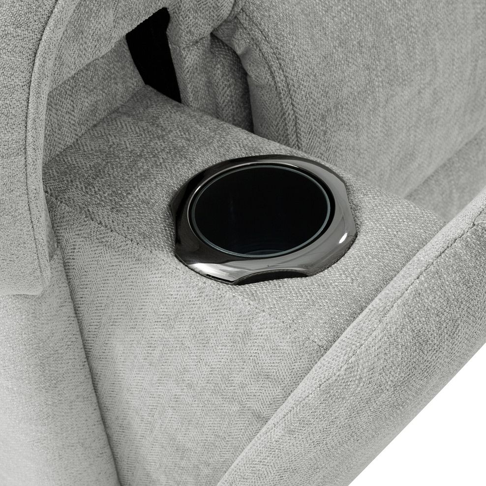Ezra 2 Seater Electric Recliner with Power Headrest & Lumbar Support in Darwin Silver Fabric 17