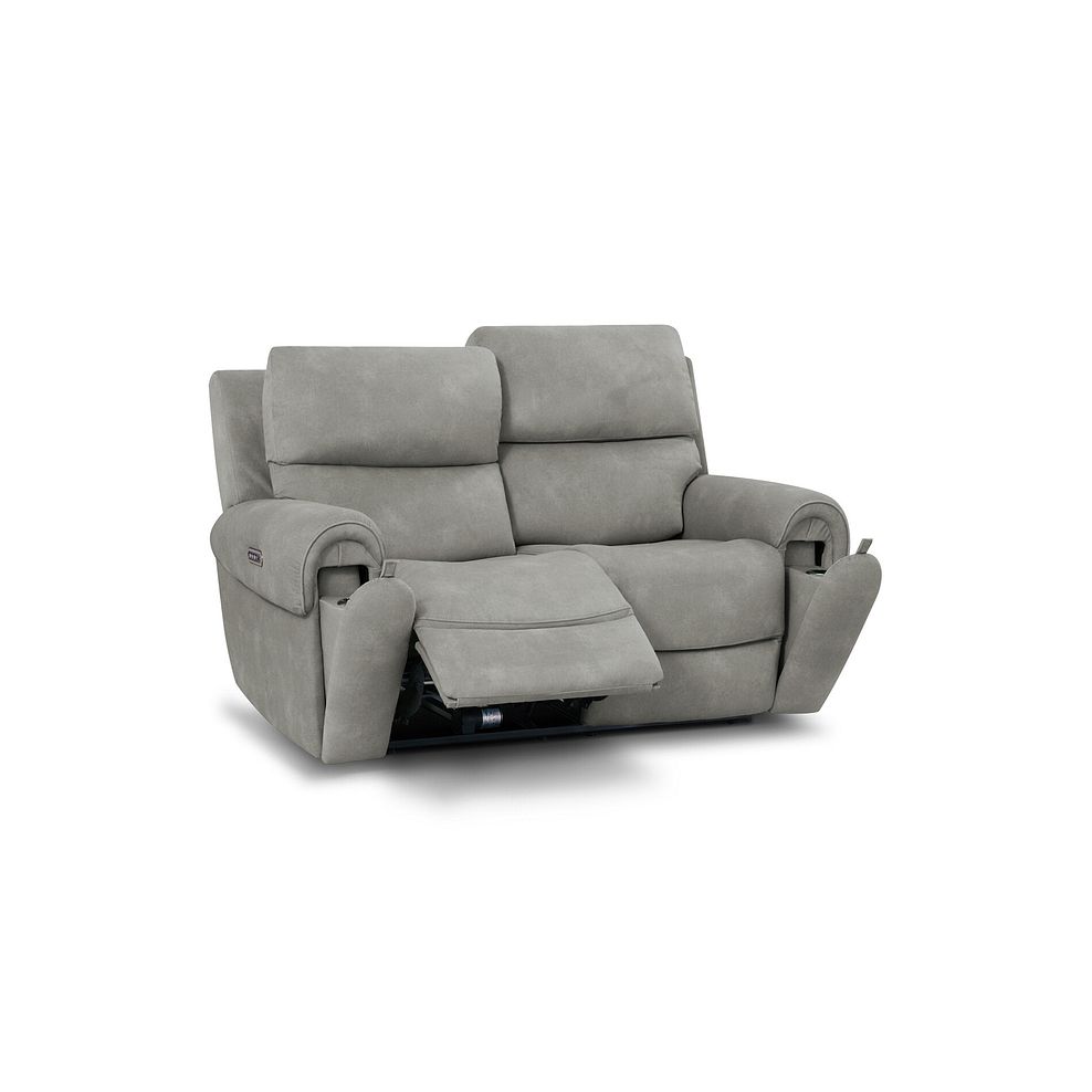 Ezra 2 Seater Electric Recliner with Power Headrest & Lumbar Support in Dexter Stone Fabric 3