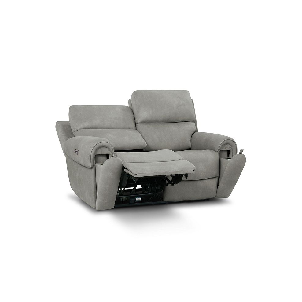 Ezra 2 Seater Electric Recliner with Power Headrest & Lumbar Support in Dexter Stone Fabric 4