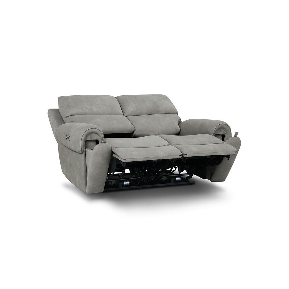 Ezra 2 Seater Electric Recliner with Power Headrest & Lumbar Support in Dexter Stone Fabric 5