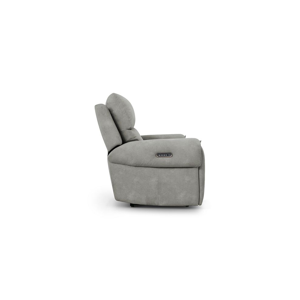 Ezra 2 Seater Electric Recliner with Power Headrest & Lumbar Support in Dexter Stone Fabric 7