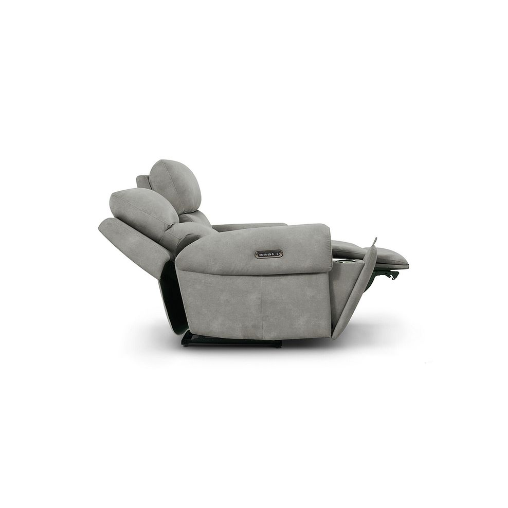 Ezra 2 Seater Electric Recliner with Power Headrest & Lumbar Support in Dexter Stone Fabric 8