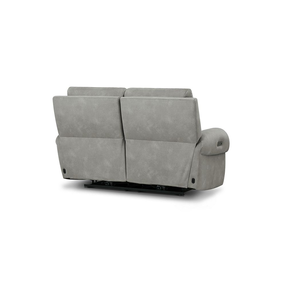 Ezra 2 Seater Electric Recliner with Power Headrest & Lumbar Support in Dexter Stone Fabric 10
