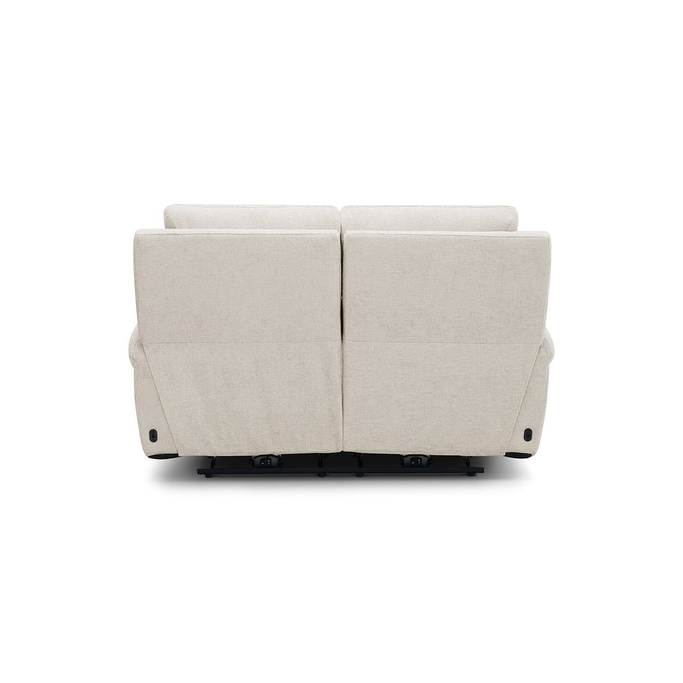 Ezra 2 Seater Electric Recliner with Power Headrest & Lumbar Support in Hopsack Natural Fabric 11