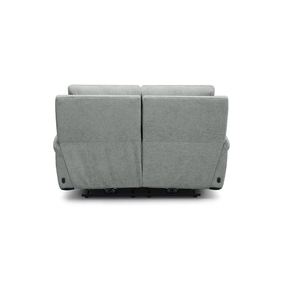 Ezra 2 Seater Electric Recliner with Power Headrest & Lumbar Support in Hopsack Platinum Fabric 11