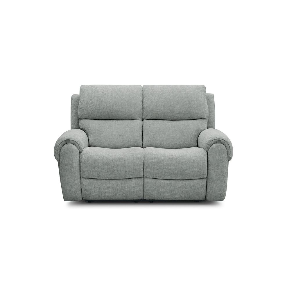 Ezra 2 Seater Electric Recliner with Power Headrest & Lumbar Support in Hopsack Platinum Fabric 7