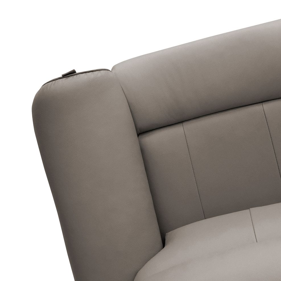 Ezra 2 Seater Electric Recliner with Power Headrest  Lumbar Support in Oyster Leather 15