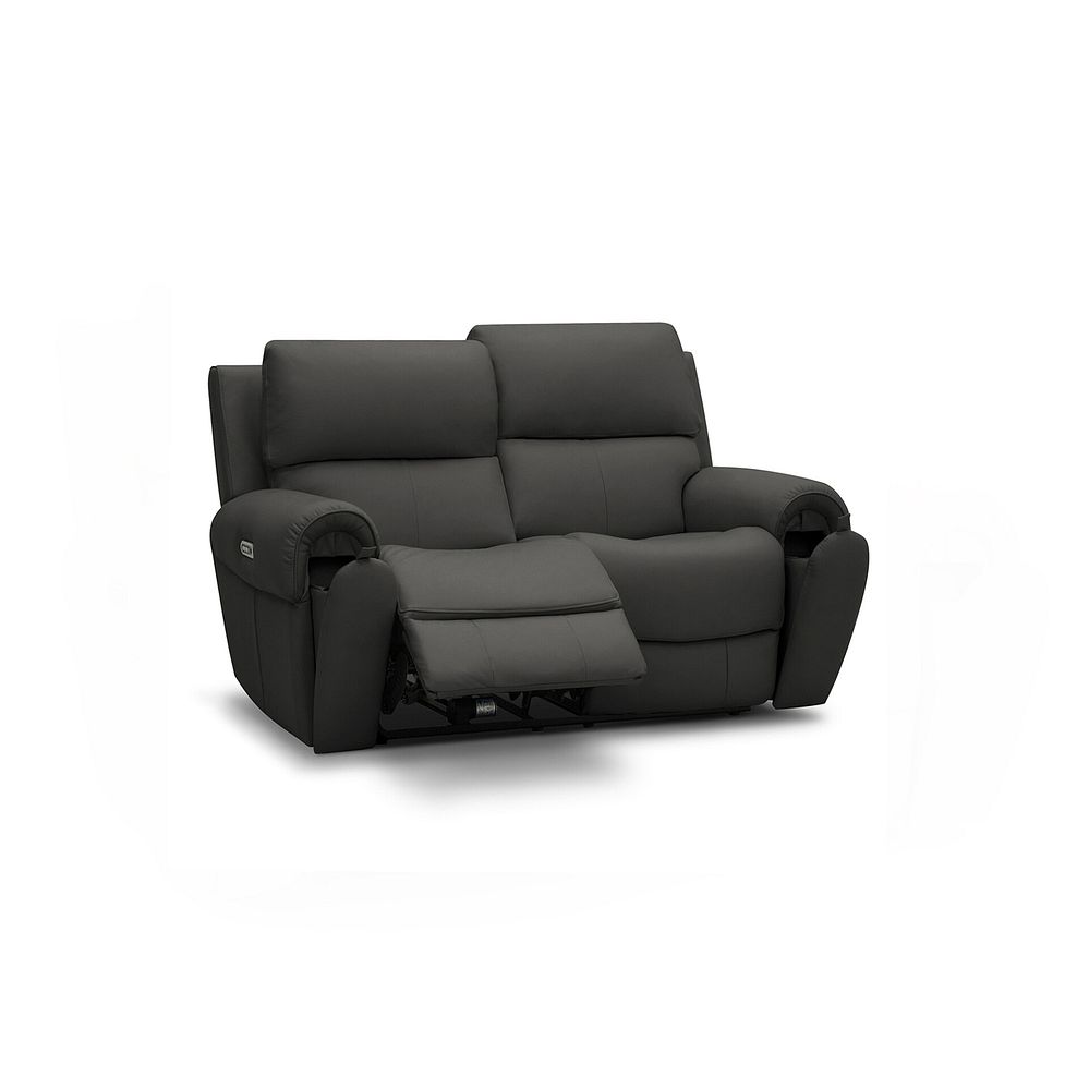 Ezra 2 Seater Electric Recliner with Power Headrest & Lumbar Support in Storm Leather 3