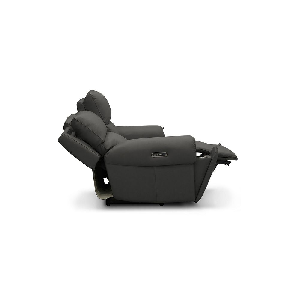 Ezra 2 Seater Electric Recliner with Power Headrest & Lumbar Support in Storm Leather 8