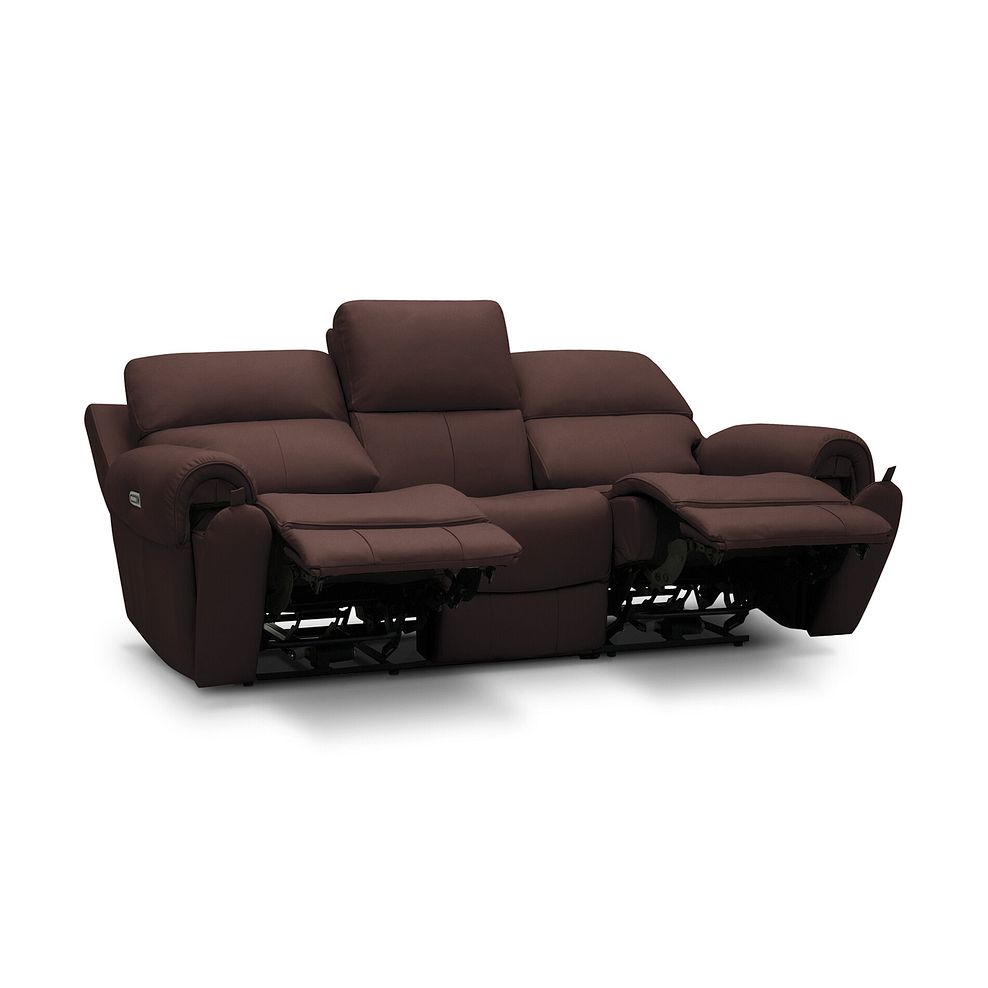 Ezra 3 Seater Electric Recliner in Chestnut Leather 3