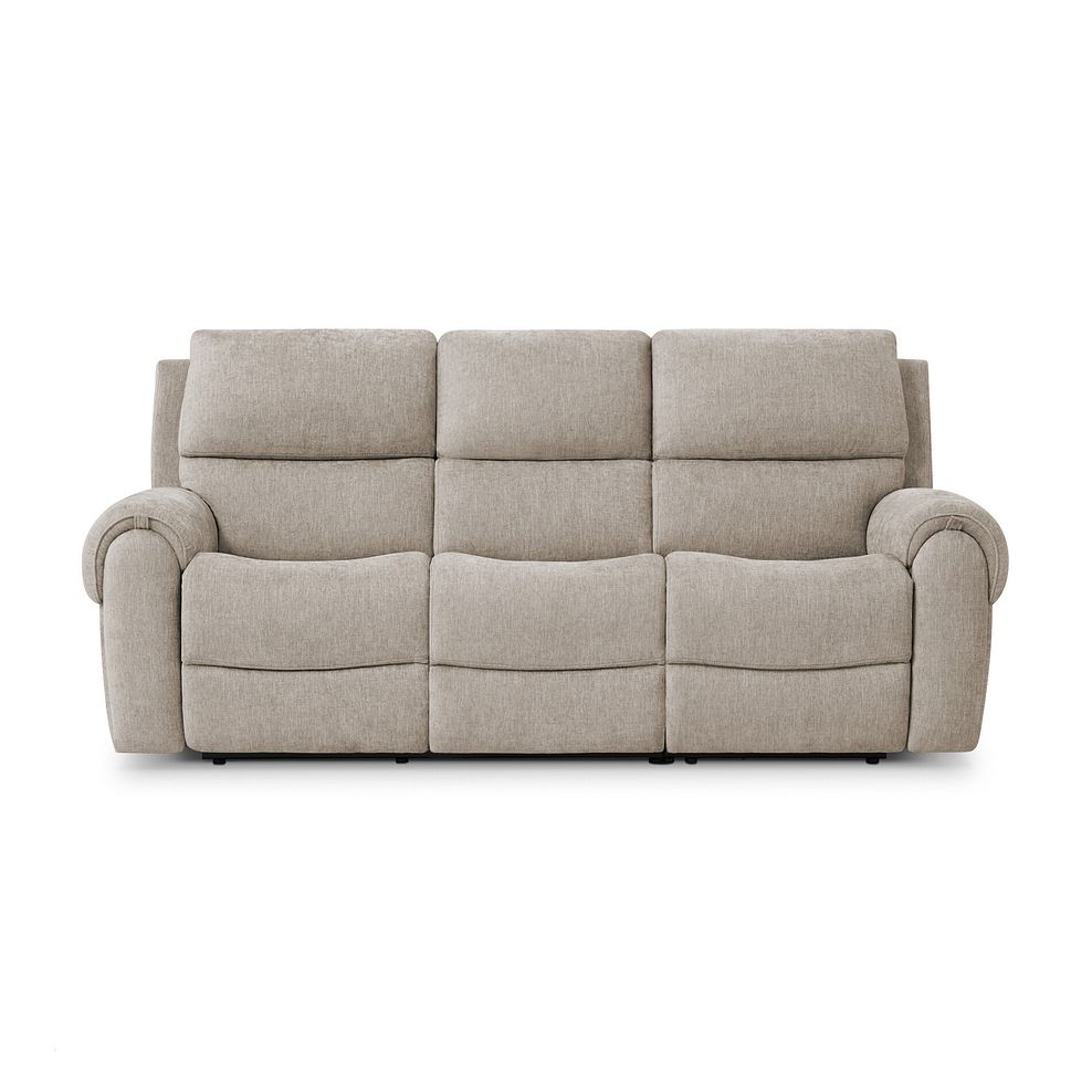 Ezra 3 Seater Electric Recliner in Darwin Mink Fabric 9