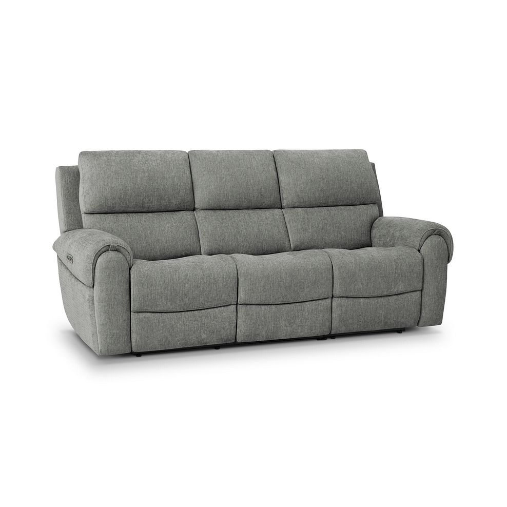Ezra 3 Seater Electric Recliner in Darwin Mushroom Fabric 1