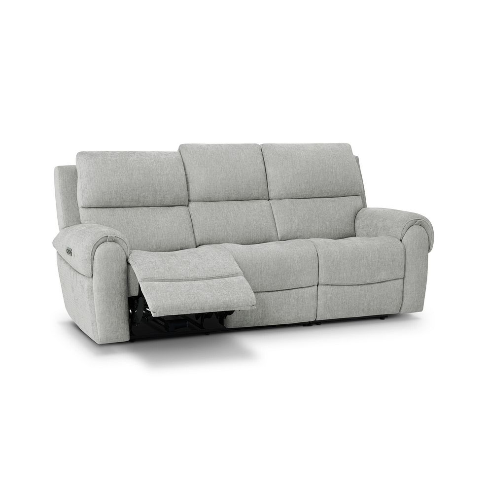 Ezra 3 Seater Electric Recliner in Darwin Silver Fabric 2