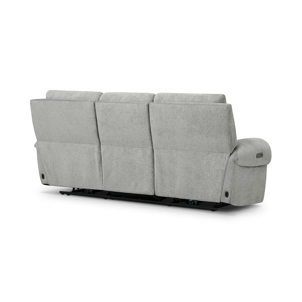 Ezra 3 Seater Electric Recliner in Darwin Silver Fabric 8