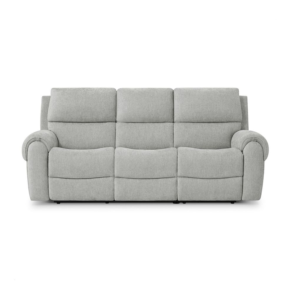 Ezra 3 Seater Electric Recliner in Darwin Silver Fabric 5