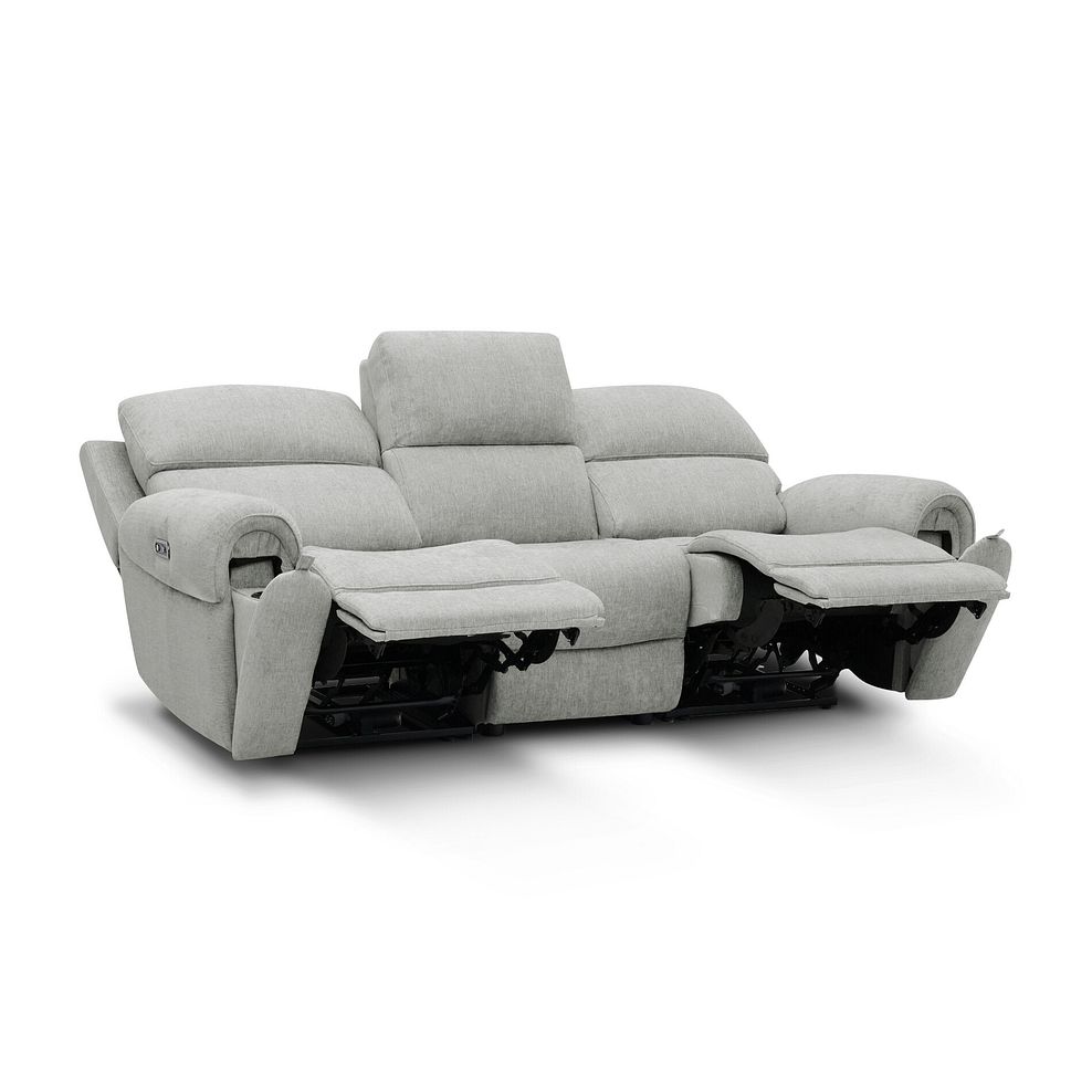 Ezra 3 Seater Electric Recliner in Darwin Silver Fabric 4