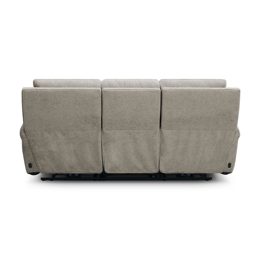 Ezra 3 Seater Electric Recliner in Hopsack Linen Fabric 9