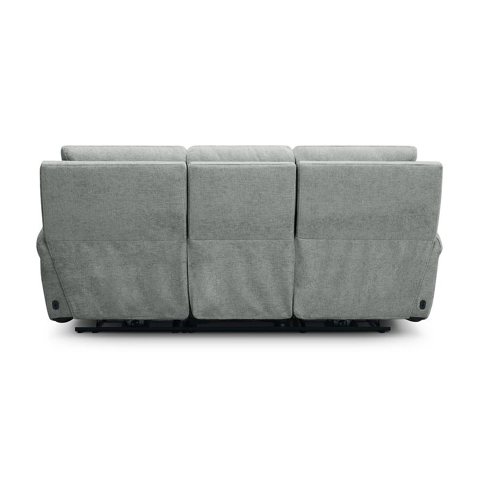 Ezra 3 Seater Electric Recliner in Hopsack Platinum Fabric 9