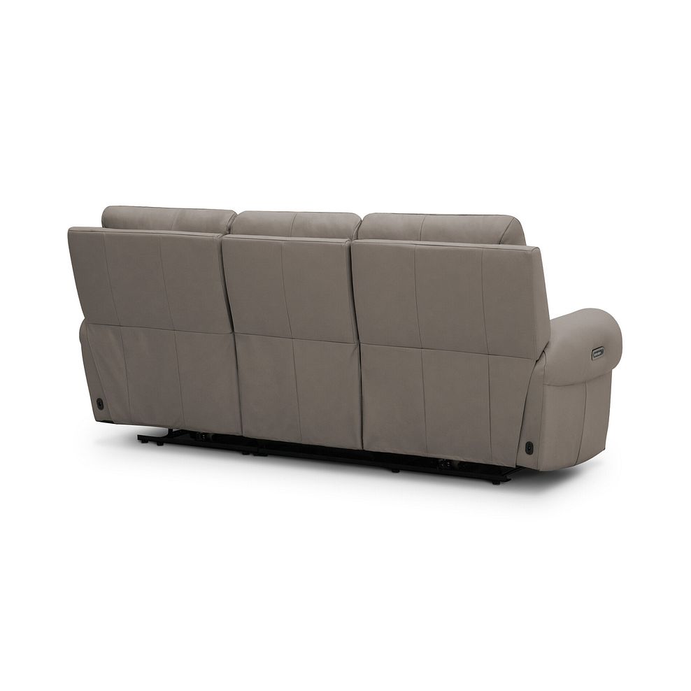 Ezra 3 Seater Electric Recliner in Oyster Leather 12