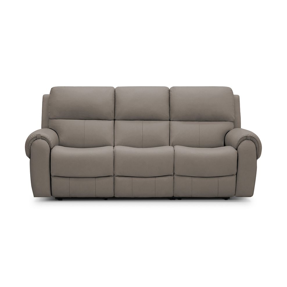 Ezra 3 Seater Electric Recliner in Oyster Leather 8
