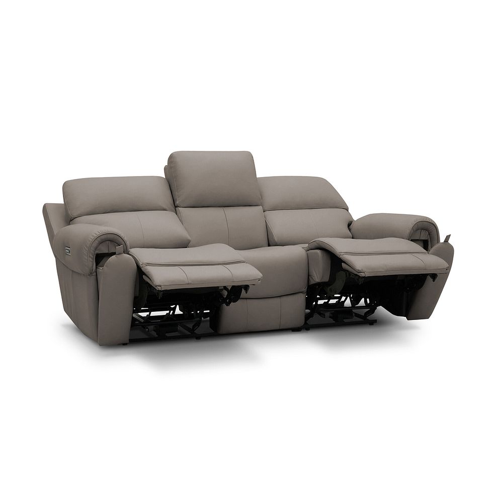 Ezra 3 Seater Electric Recliner in Oyster Leather 7