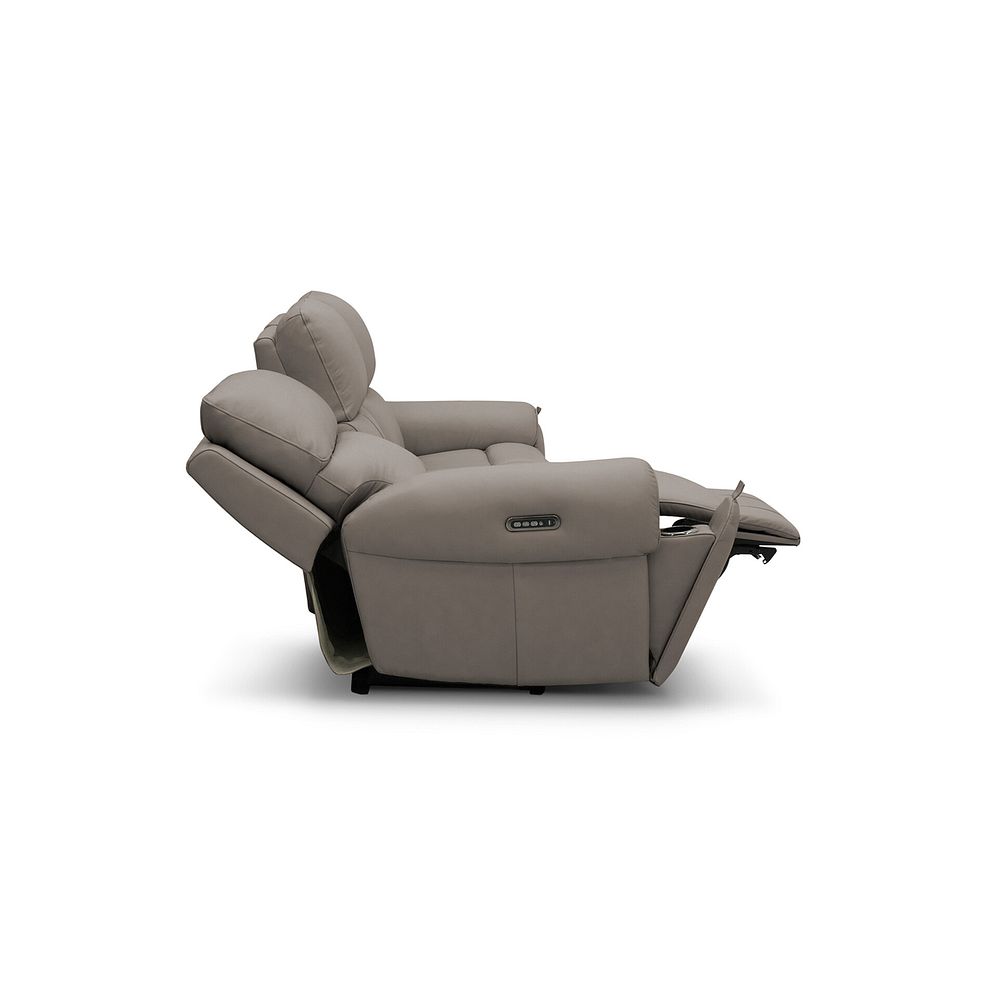 Ezra 3 Seater Electric Recliner in Oyster Leather 10